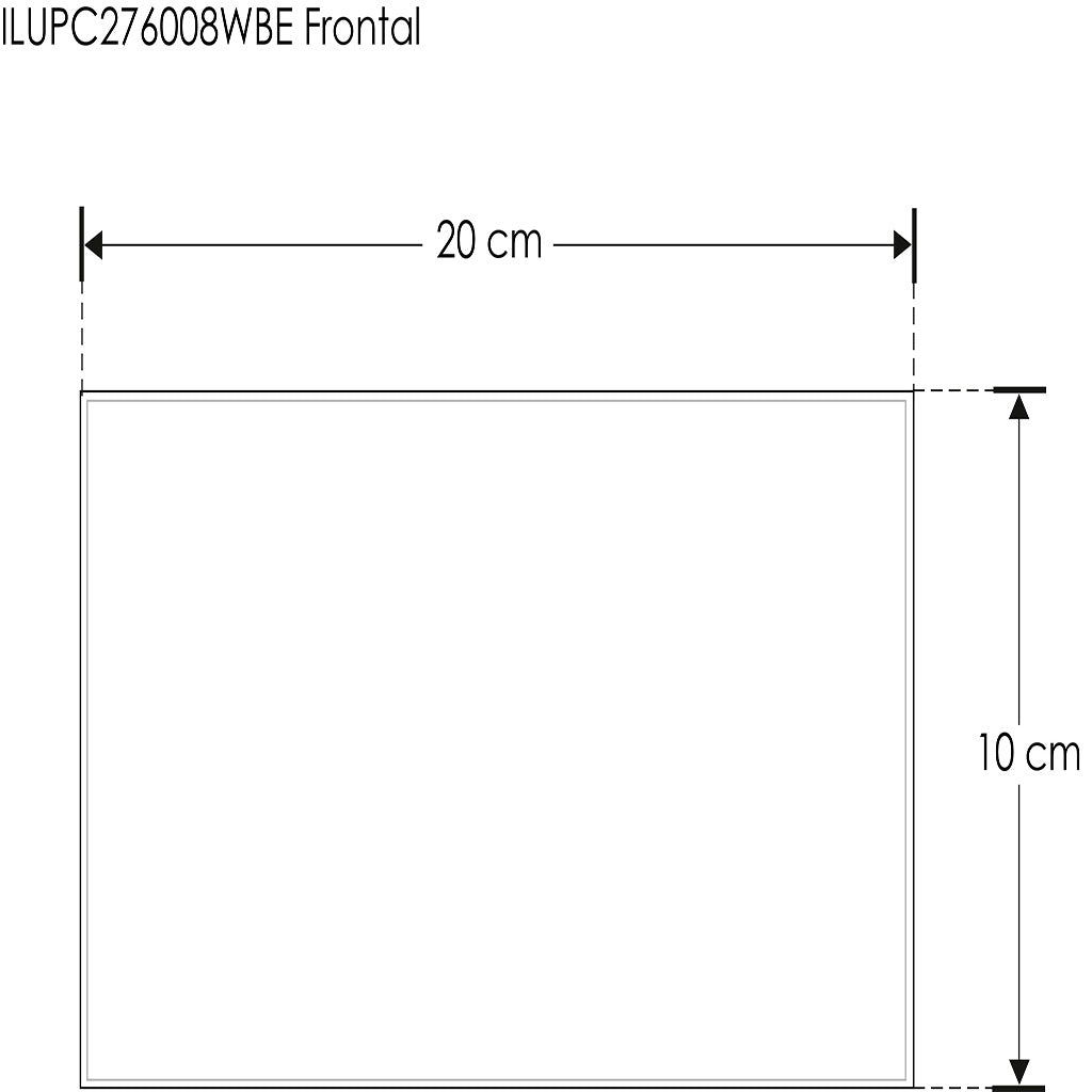 Arbotante rectangular de policarbonato 8W luz directa / indirecta de iLumileds
