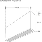 Arbotante rectangular de policarbonato 8W luz directa / indirecta de iLumileds