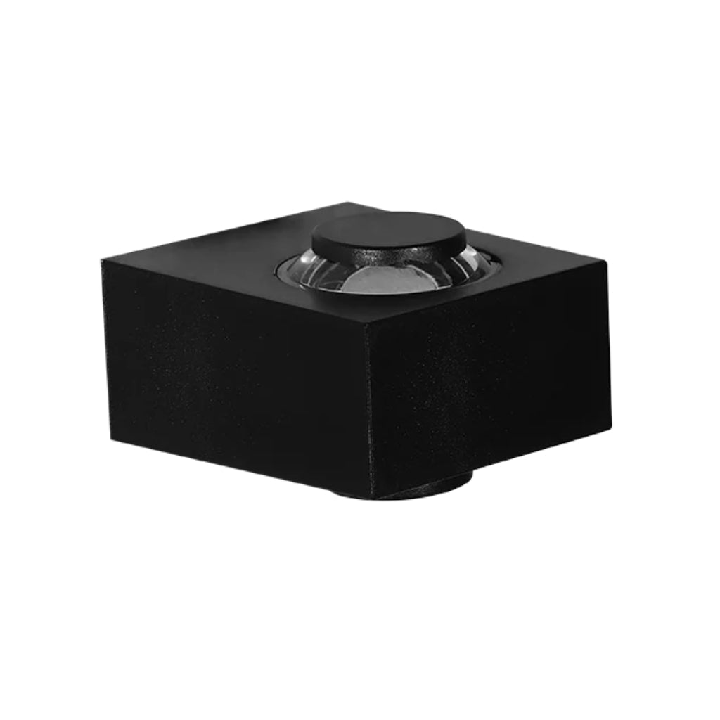 Luminario muro con efecto ondular simétrico de onda de luz directo / indirecto 2W luz cálida (3000K), fabricado en policarbonato negro 85-265V de iLumileds