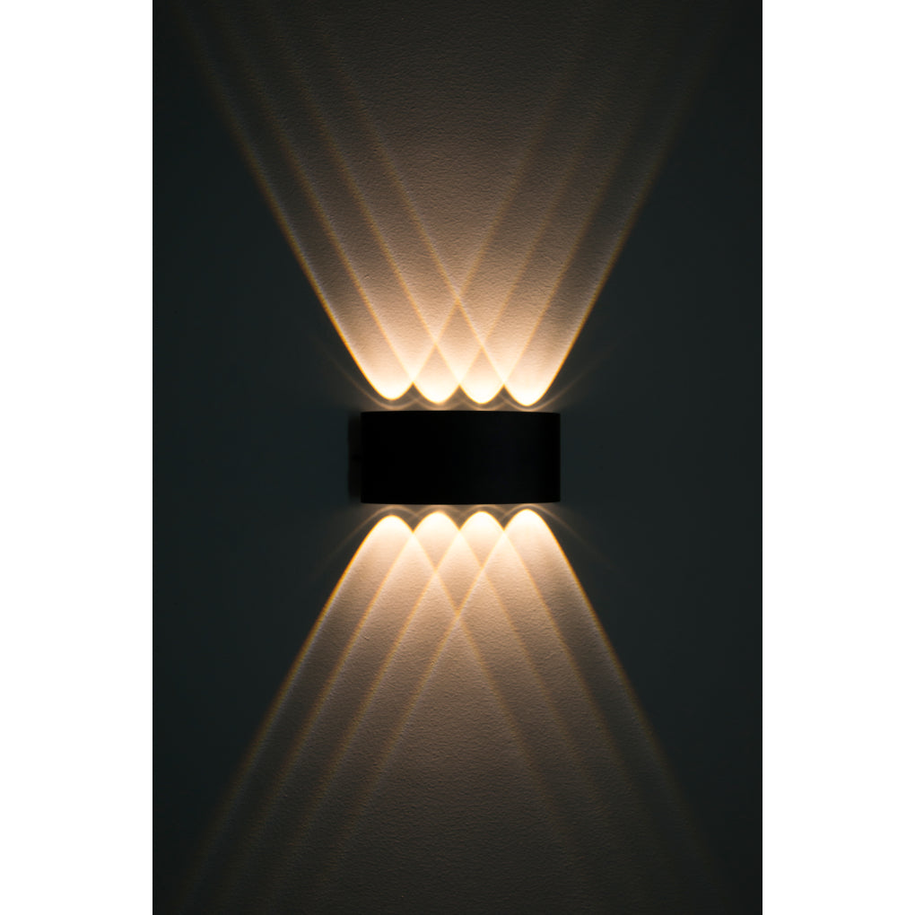 Luminario de muro exterior cuatro salidas simétricas directa / indirecta 8W de iLumileds