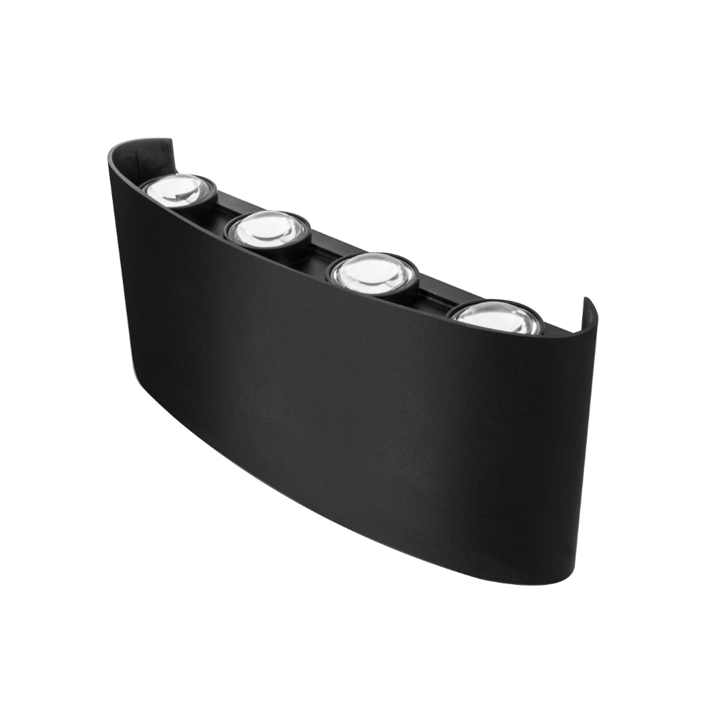 Luminario de muro exterior cuatro salidas simétricas directa / indirecta 8W de iLumileds