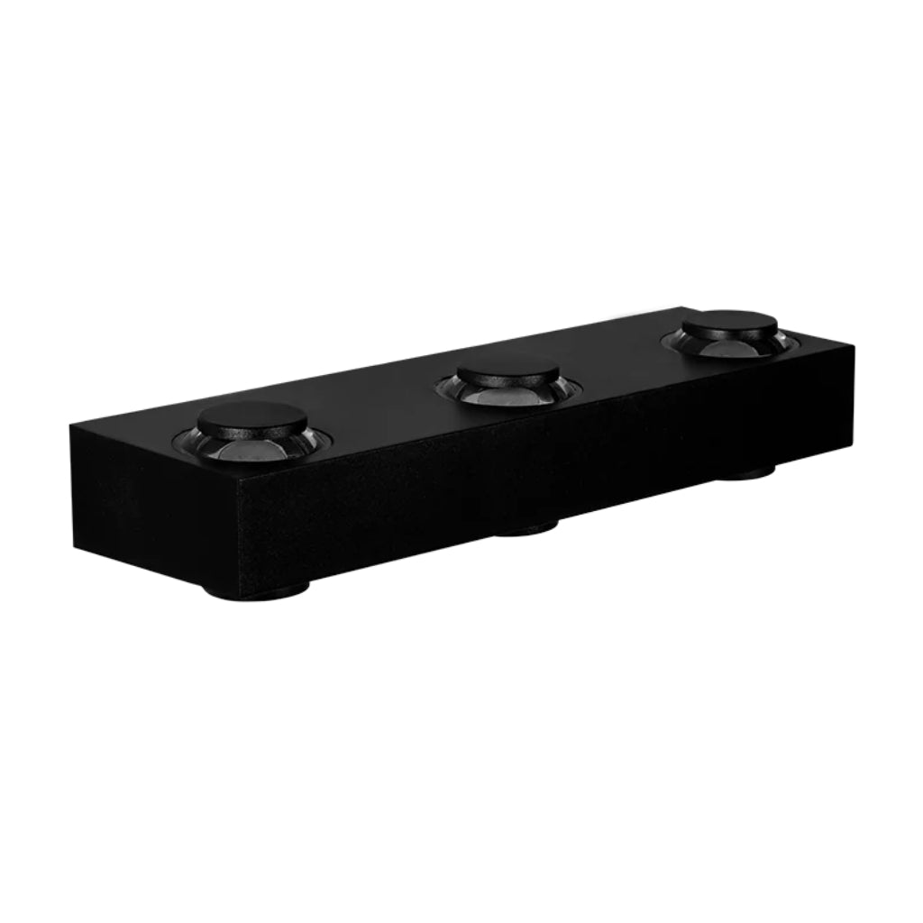 Luminario muro con triple efecto ondular simétrico de onda de luz directo / indirecto 6W luz cálida (3000K), fabricado en policarbonato negro 85-265V de iLumileds