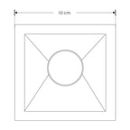 Difusor wall-washer cuadrado de bajo deslumbramiento de policarbonato para módulo LED 8W de iLumileds