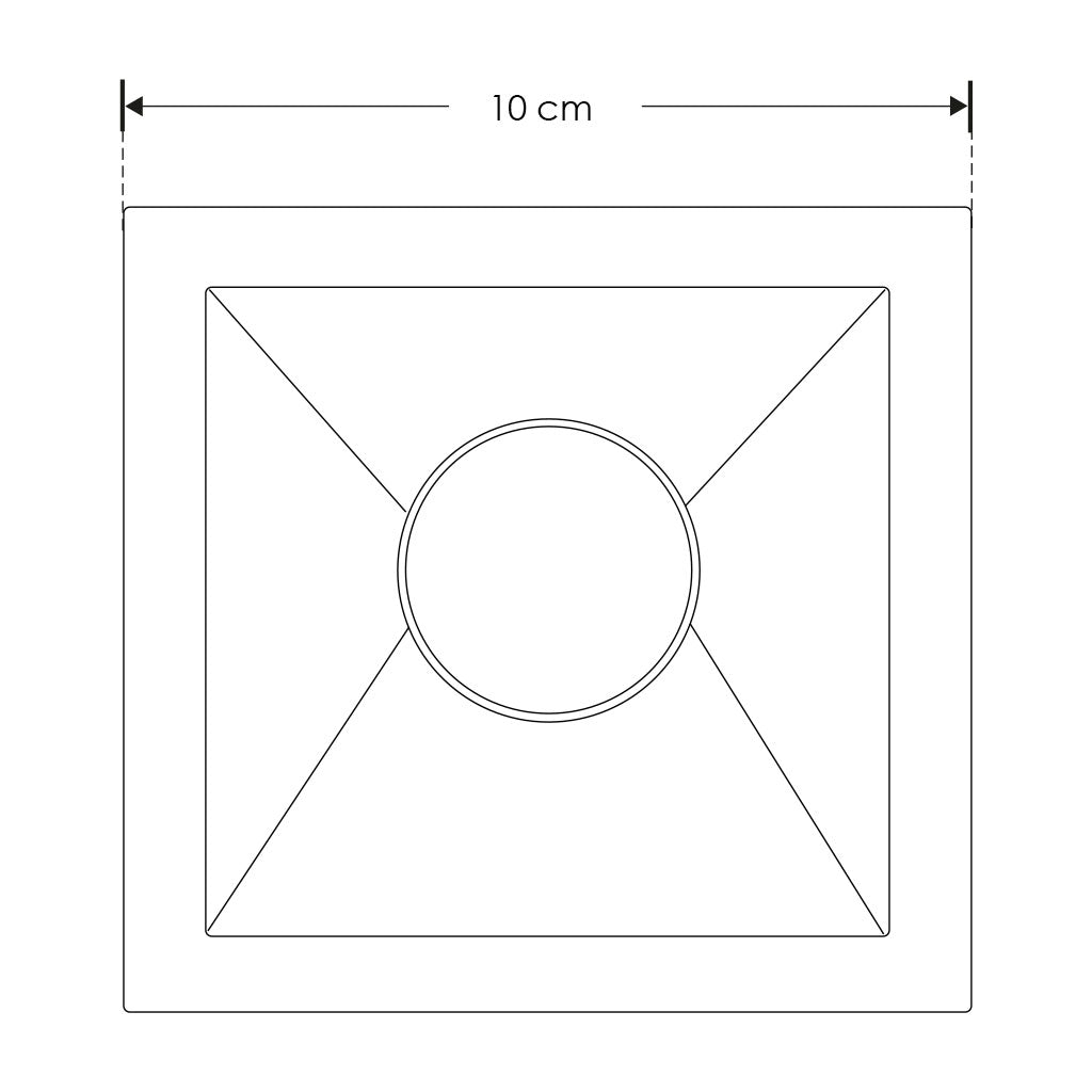 Difusor wall-washer cuadrado de bajo deslumbramiento de policarbonato para módulo LED 8W de iLumileds