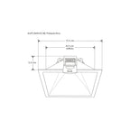 Downlight de policarbonato tipo bafle cuadrado de bajo deslumbramiento para lámpara MR16 de iLumileds