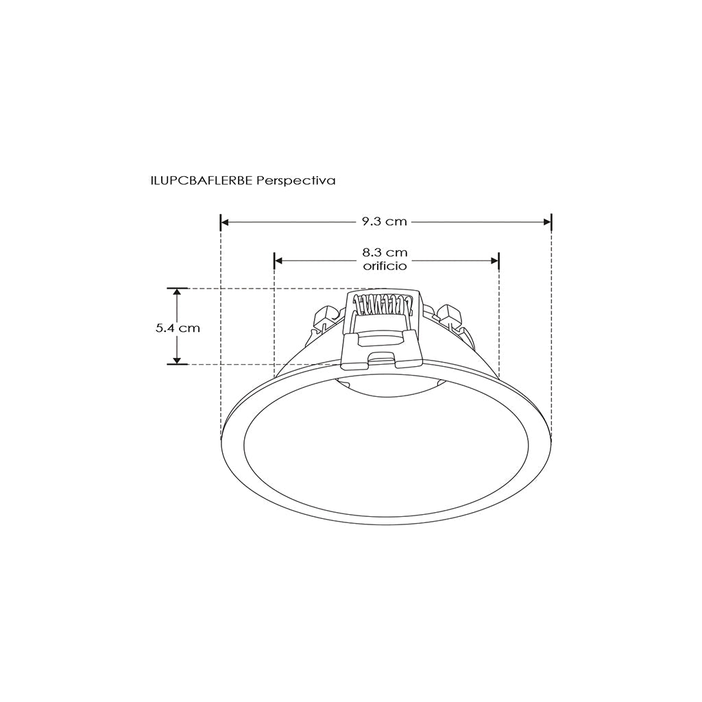 Downlight de policarbonato tipo bafle redondo de bajo deslumbramiento para lámpara MR16 de iLumileds