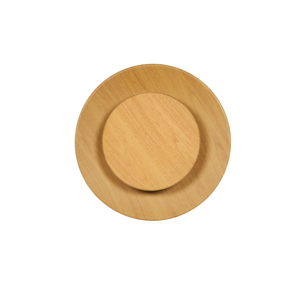 Arbotante circular luz indirecta 12W cambio de color de luz con switch (cálido-3000K, neutro-4100K, frío-6500K) de policarbonato acabado madera 85-265V de iLumileds