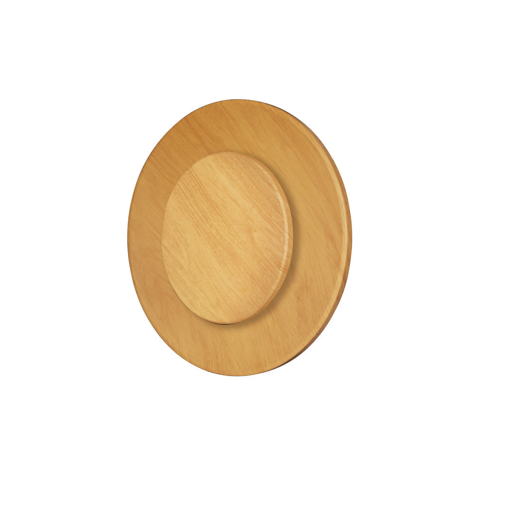 Arbotante circular luz indirecta 12W cambio de color de luz con switch (cálido-3000K, neutro-4100K, frío-6500K) de policarbonato acabado madera 85-265V de iLumileds
