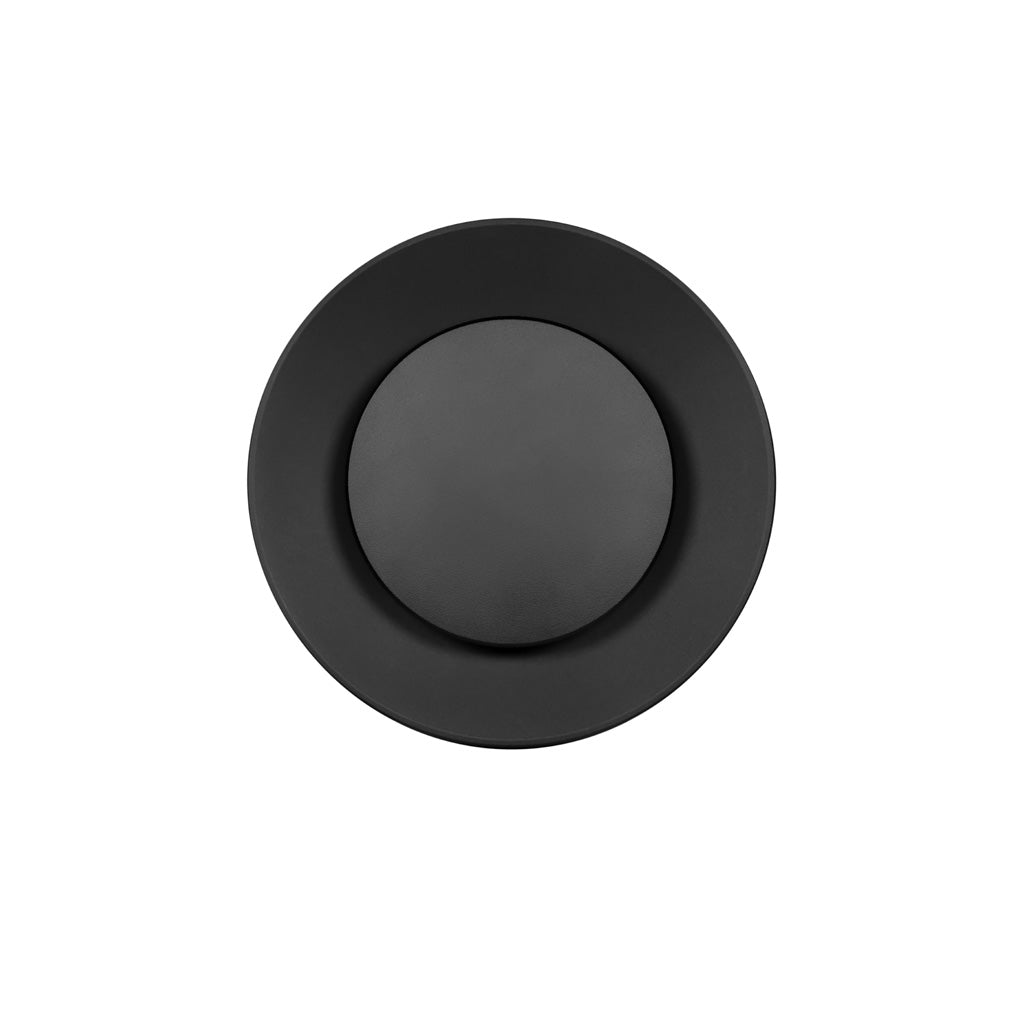 Arbotante circular luz indirecta 12W cambio de color de luz con switch (cálido-3000K, neutro-4100K, frío-6500K) de policarbonato acabado negro 85-265V de iLumileds