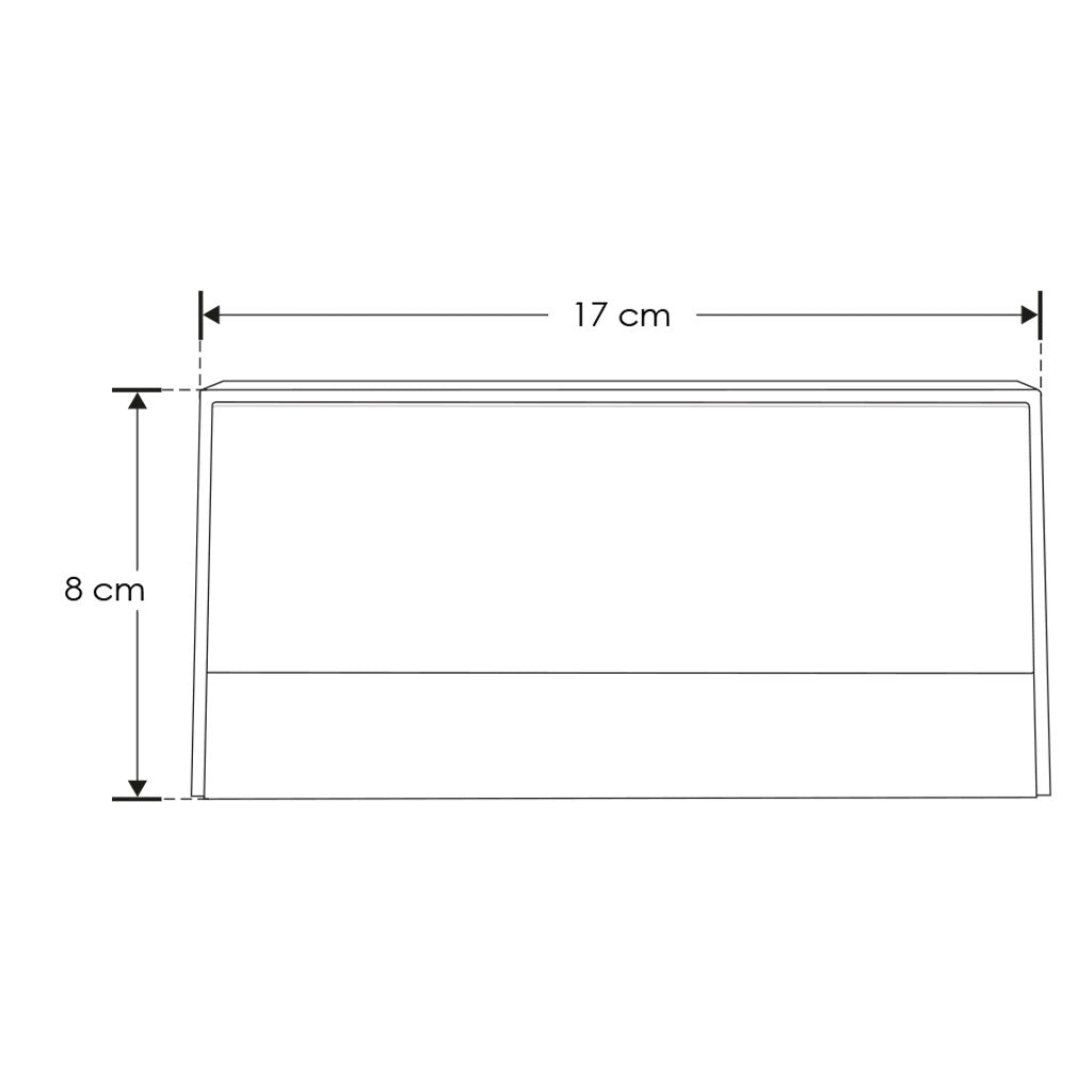 Luminario rectangular 9W luz directa para muro, de policarbonato negro luz cálida de iLumileds