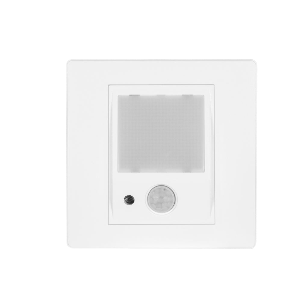 Luminario blanco de cortesia para empotrar en muro con sensor 1W luz frontal de iLumileds