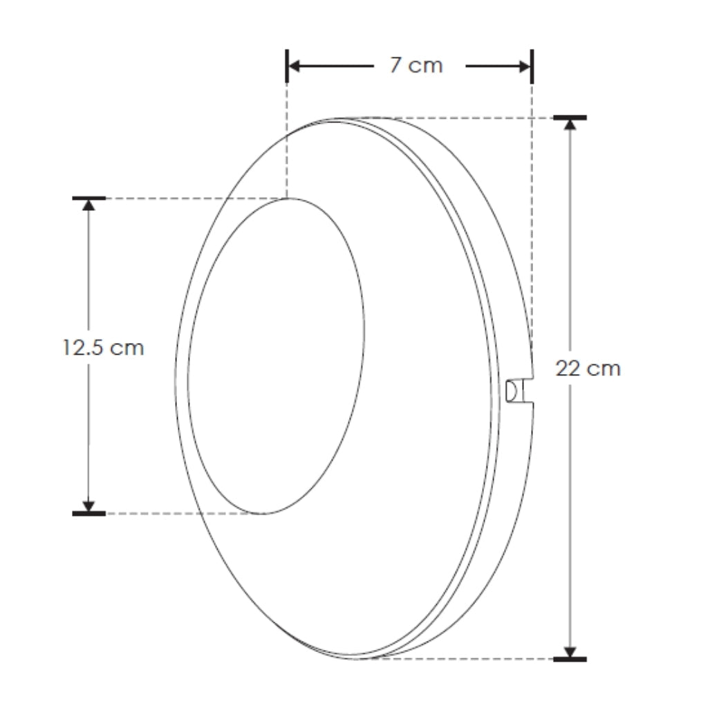 Ovalo de luz arbotante 24W luz cálida (3000K) para exterior 85-265V de iLumileds