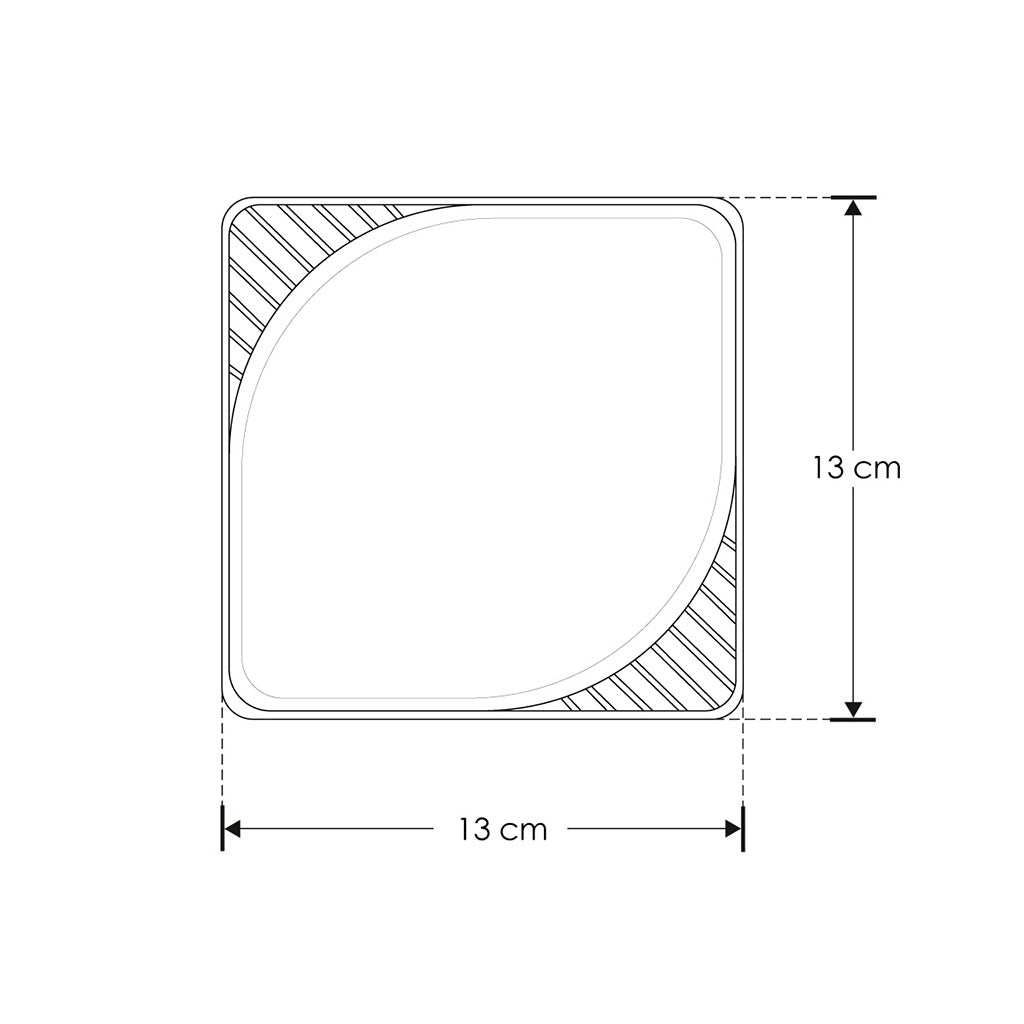 Luminario arbotante cuadrado (13x13cm) de luz directa 15W luz cálida (3000K) 85-265V de iLumileds