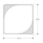 Luminario arbotante cuadrado (20x20cm) de luz directa 30W luz cálida (3000K) 85-265V de iLumileds