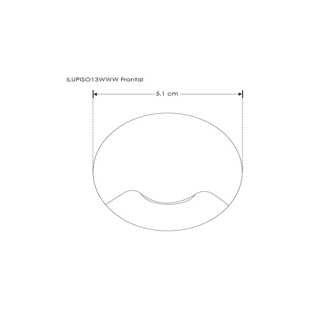 Luminario circular 1 salida simétrica para empotrar en piso o pared 3W 3000K incluye housing de iLumileds