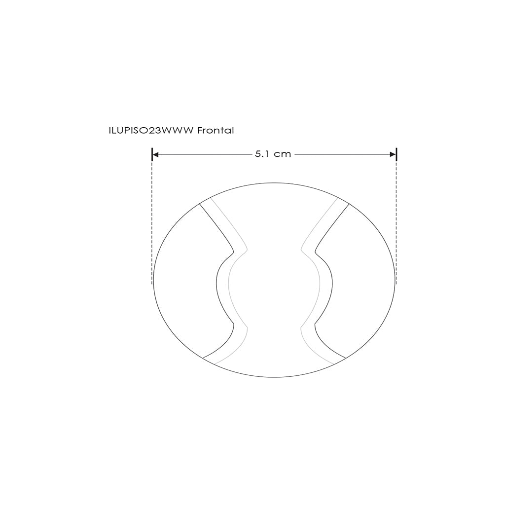 Luminario circular 2 salidas simétricas para empotrar en piso o pared 3W 3000K incluye housing de iLumileds