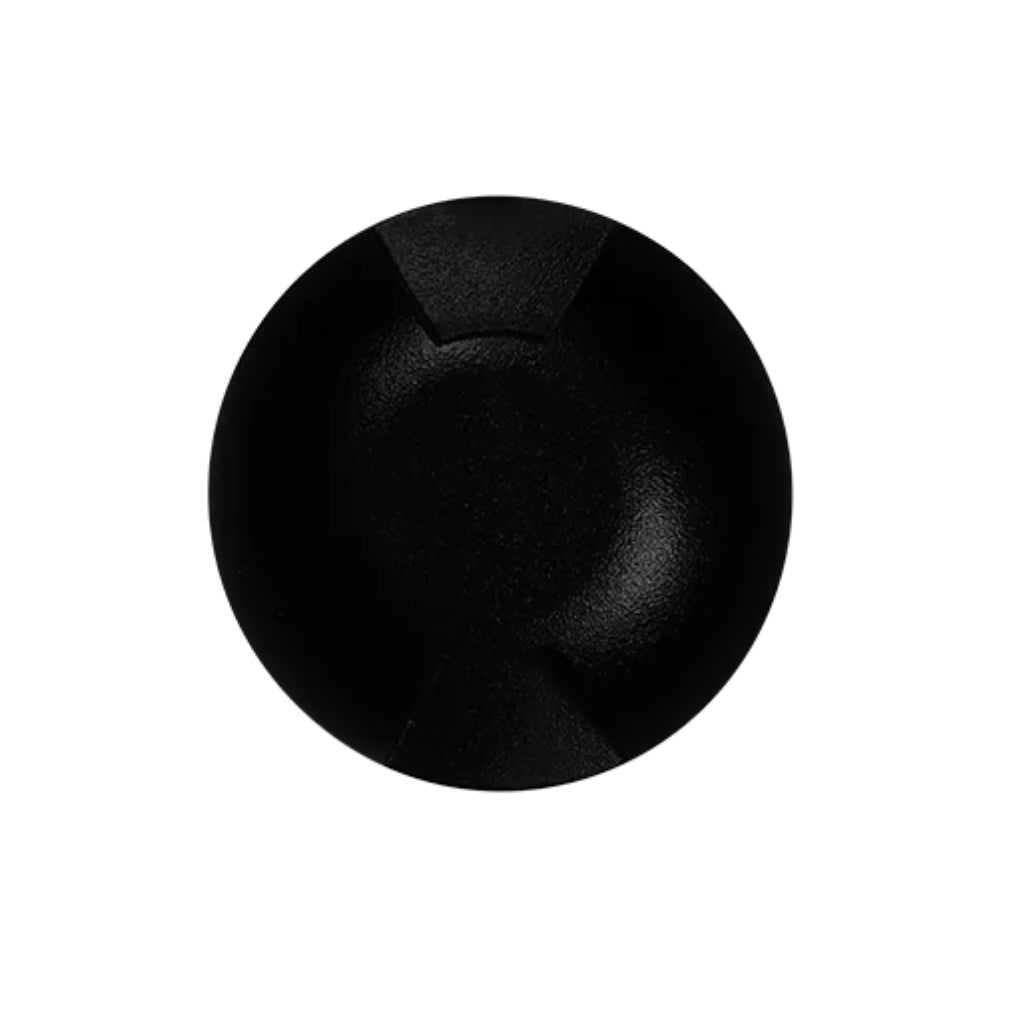 Luminario circular 2 salidas simétricas 2W 3000K para empotrar en piso fabricado en policarbonato negro de iLumileds