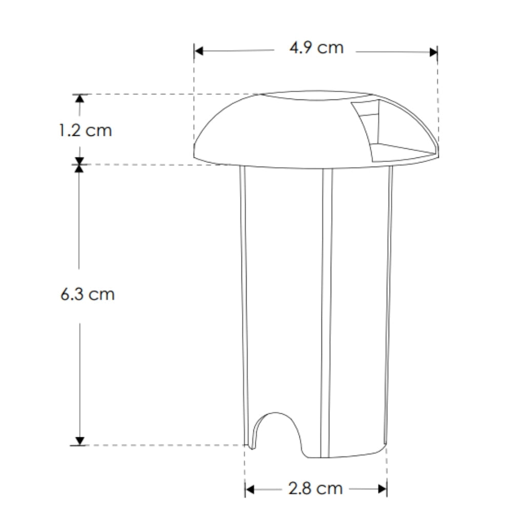 Luminario circular 2 salidas simétricas 2W 3000K para empotrar en piso fabricado en policarbonato negro de iLumileds