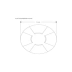 Luminario circular 4 salidas simétricas para empotrar en piso o pared 3W 3000K incluye housing de iLumileds