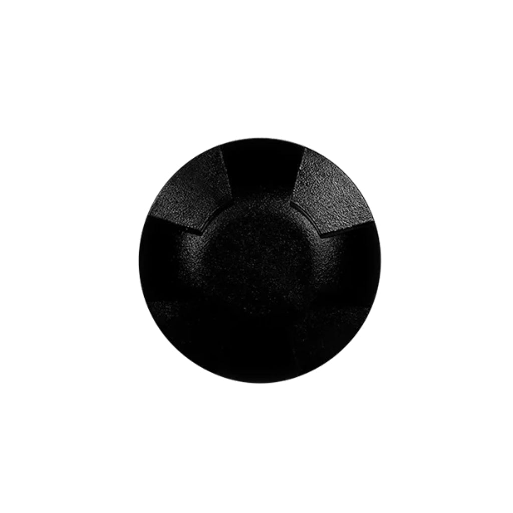 Luminario circular 4 salidas simétricas 2W 3000K para empotrar en piso fabricado en policarbonato negro de iLumileds