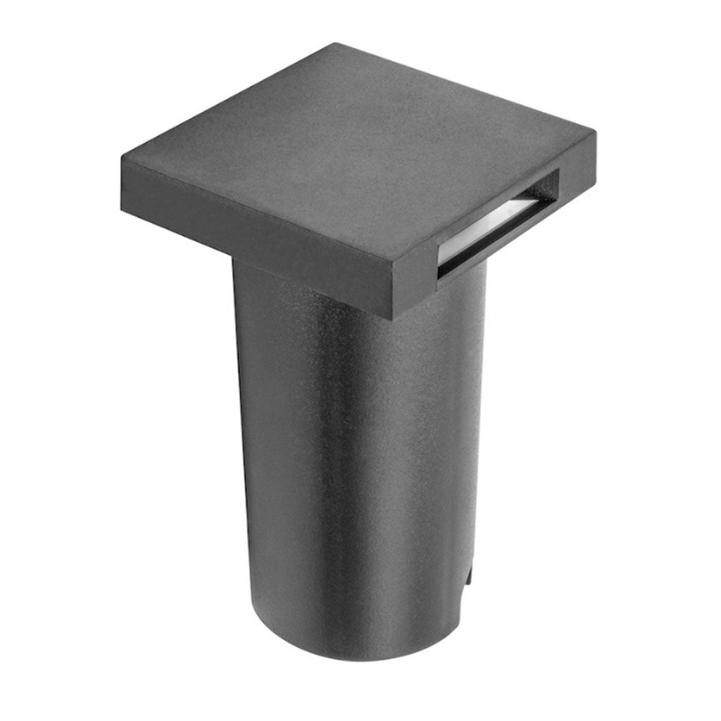 Luminario cuadrado salida de luz un lado lateral para empotrar en piso 0.5W 3000K fabricado en policarbonato incluye housing de iLumileds