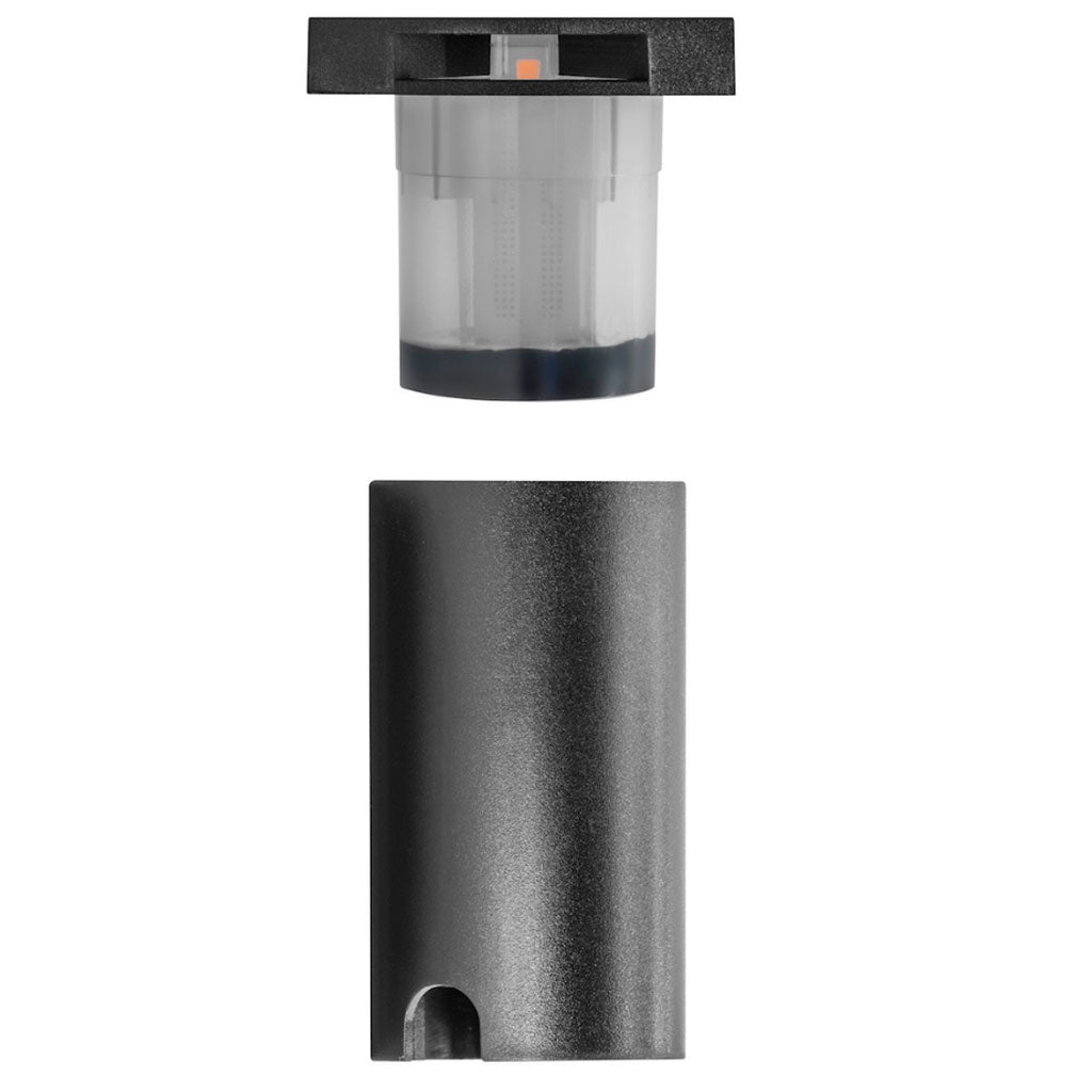 Luminario cuadrado salida de luz un lado lateral para empotrar en piso 0.5W 3000K fabricado en policarbonato incluye housing de iLumileds