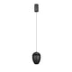 Luminario Zandor Ovoide de luz acabado negro para suspender 5W 24° luz cálida (3000K), suspensión ajustable 0-185cm de línea Europea iLumileds