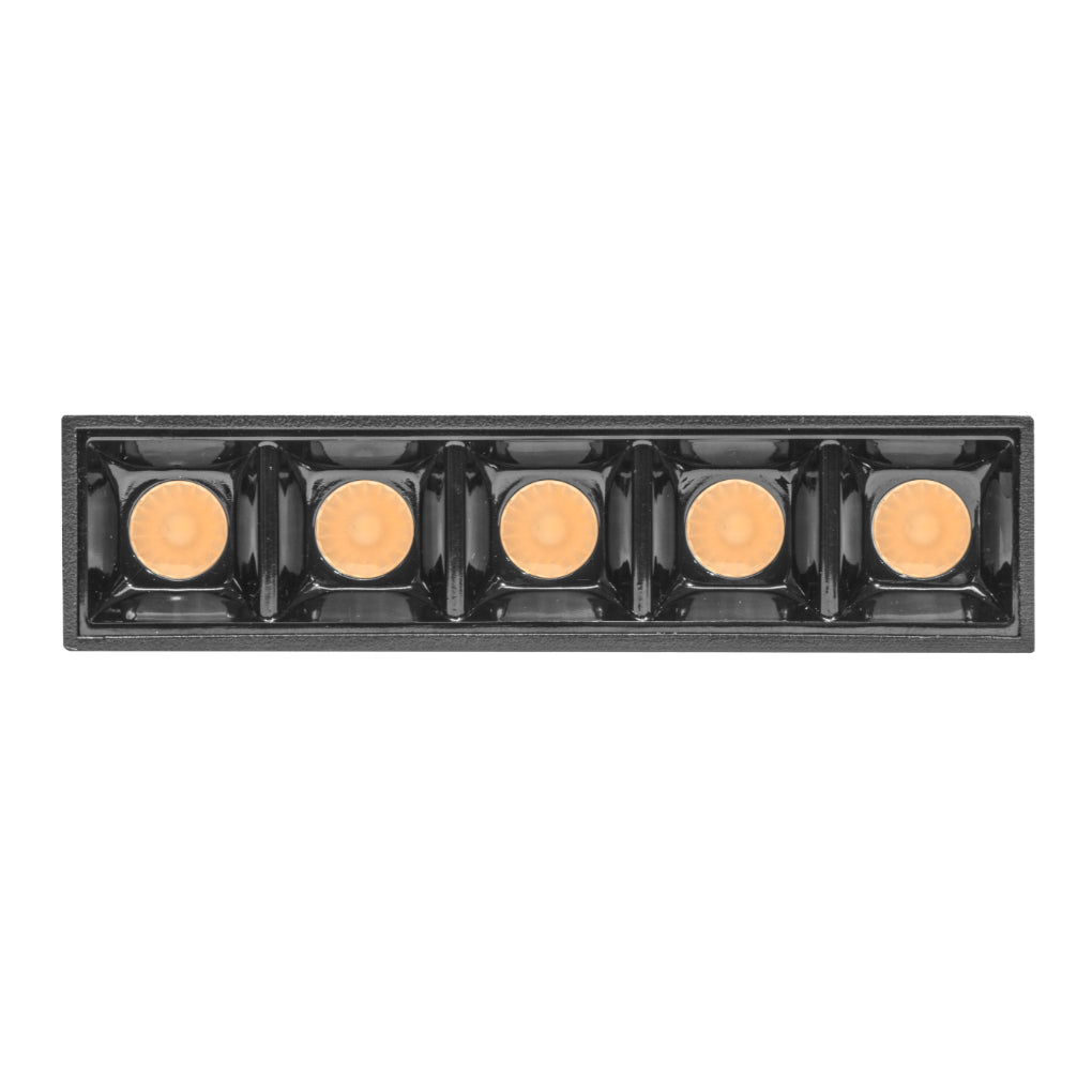 Downlight sobreponer Rectangular Puntual cinco cuerpos ópticos 10W 30° CRI:90 de iLumileds