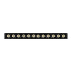 Luminario tipo rectangular puntual 12W 24° 12 cuerpos ópticos 48V cambio de color de luz vía app o iterruptor físico de cálido a frío - 2700K - 4100K - 5500K, para riel magnético de iLumileds