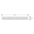 Luminario tipo rectangular puntual 12W 24° 12 cuerpos ópticos 48V cambio de color de luz vía app o iterruptor físico de cálido a frío - 2700K - 4100K - 5500K, para riel magnético de iLumileds