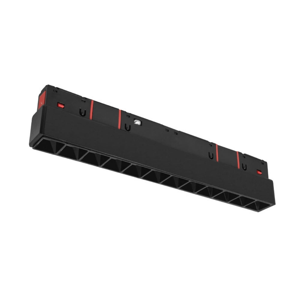 Luminario tipo rectangular puntual 12W 24° 12 cuerpos ópticos 48V cambio de color de luz vía app o iterruptor físico de cálido a frío - 2700K - 4100K - 5500K, para riel magnético de iLumileds