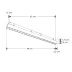 Luminario tipo rectangular puntual 24W 24° 24 cuerpos ópticos 48V cambio de color de luz vía app o iterruptor físico de cálido a frío - 2700K - 4100K - 5500K, para riel magnético de iLumileds