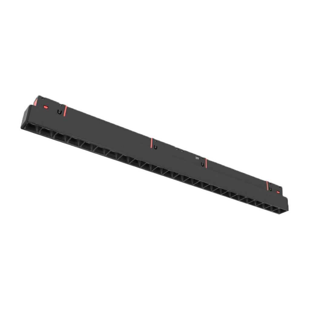 Luminario tipo rectangular puntual 24W 24° 24 cuerpos ópticos 48V cambio de color de luz vía app o iterruptor físico de cálido a frío - 2700K - 4100K - 5500K, para riel magnético de iLumileds