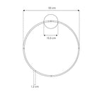 Luminario circular Ø55cm RUB CUBE  luz indirecta 18W luz cálida (3000K) 100 - 240V, acabado negro, incluye accesorios para fijación y conexión de iLumileds