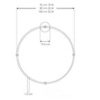 Luminario circular Ø80cm RUB CUBE luz indirecta 25W luz cálida (3000K) 100 - 240V, acabado negro, incluye accesorios para fijación y conexión de iLumileds