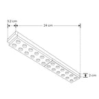 Luminario puntual 10W 30° luz cálida (3000K) y neutra (4100K) 48V cc para mini riel magnético de iLumileds
