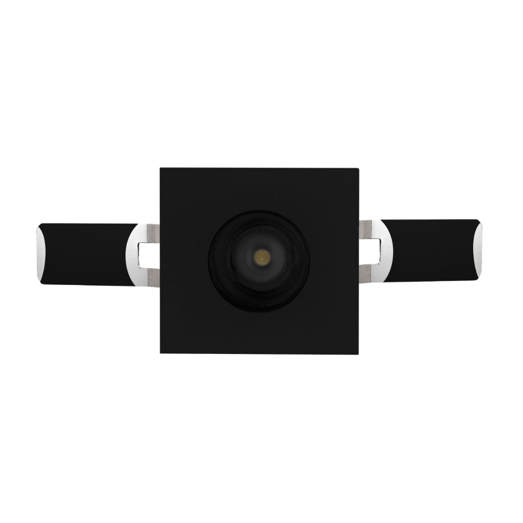 Luminario cuadrado puntual 2W 36° bajo deslumbramiento, acabado negro con 1 cuerpo con chips marca Osram 85-277V de iLumileds