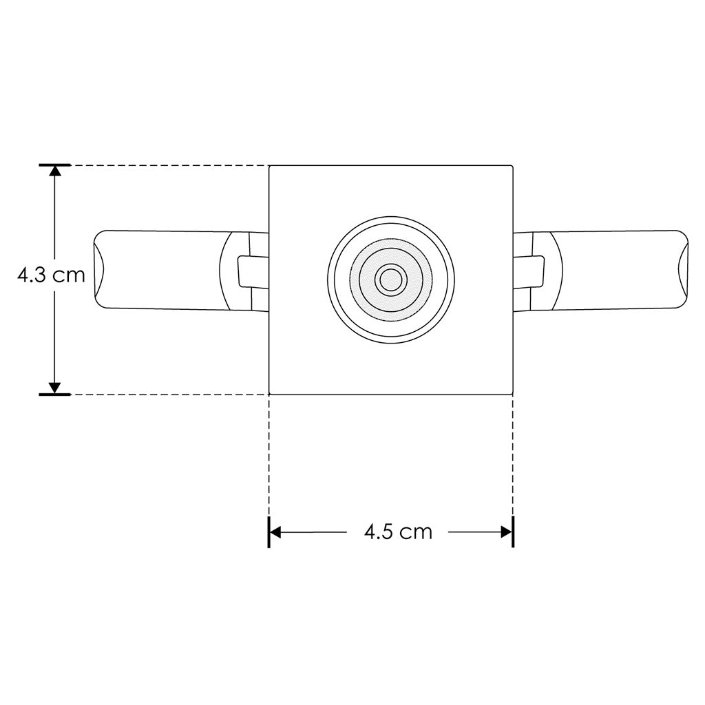 Luminario cuadrado puntual 2W 36° bajo deslumbramiento, acabado blanco con 1 cuerpo con chips marca Osram 85-277V de iLumileds