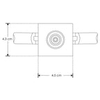 Luminario cuadrado puntual 2W 36° bajo deslumbramiento, acabado blanco con 1 cuerpo con chips marca Osram 85-277V de iLumileds