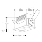 Luminario rectangular puntual 4W 36° bajo deslumbramiento, acabado negro con 2 cuerpos con chips marca Osram 85-277V de iLumileds
