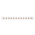 Luminario rectangular slim puntual 18W 36° CRI90 bajo deslumbramiento, todo blanco con 12 cuerpos, opciones color de luz 85-277V de iLumileds