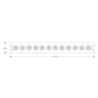 Luminario rectangular slim puntual 18W 36° CRI90 bajo deslumbramiento, todo blanco con 12 cuerpos, opciones color de luz 85-277V de iLumileds