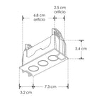 Luminario rectangular slim puntual 6W 36° CRI90 bajo deslumbramiento, todo negro con 3 cuerpos, opciones color de luz 85-277V de iLumileds