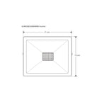 Reflector LED plano 50W 120° fabricado en aluminio y color de luz de iLumileds