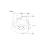 Mini Downlight LED 3W óptica 35° Neutro Cálido (3000K) de iLumileds