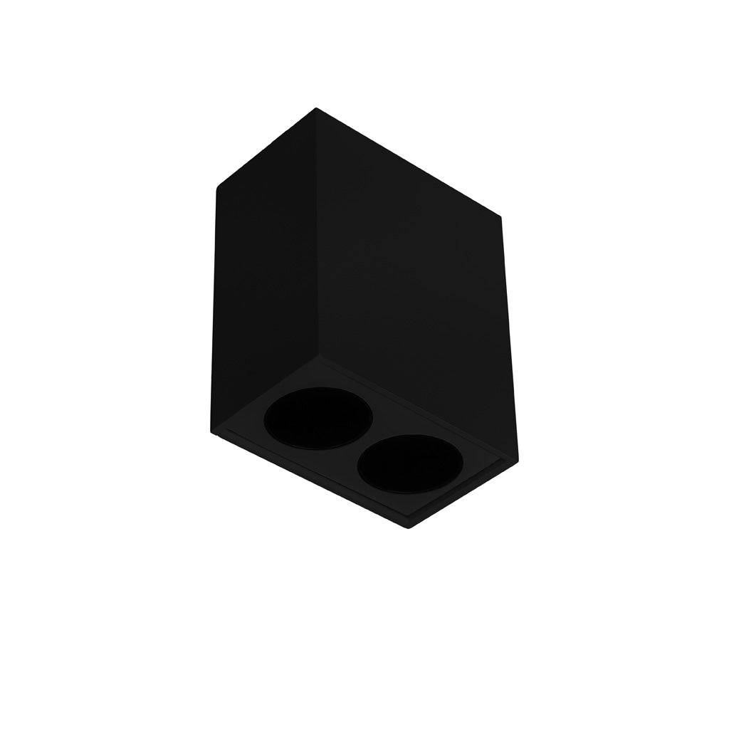 Luminario rectangular sobreponer puntual 4W 36° CRI90 bajo deslumbramiento, todo negro con 2 cuerpos, opciones color de luz 85-277V de iLumileds