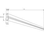 Luminario LED 12W 24Vcc 340° 1m interconectable con pistas magnéticas laterales, opciones color de luz cálido (3000K) y neutro (4100K), sistema REVERSI de iLumileds