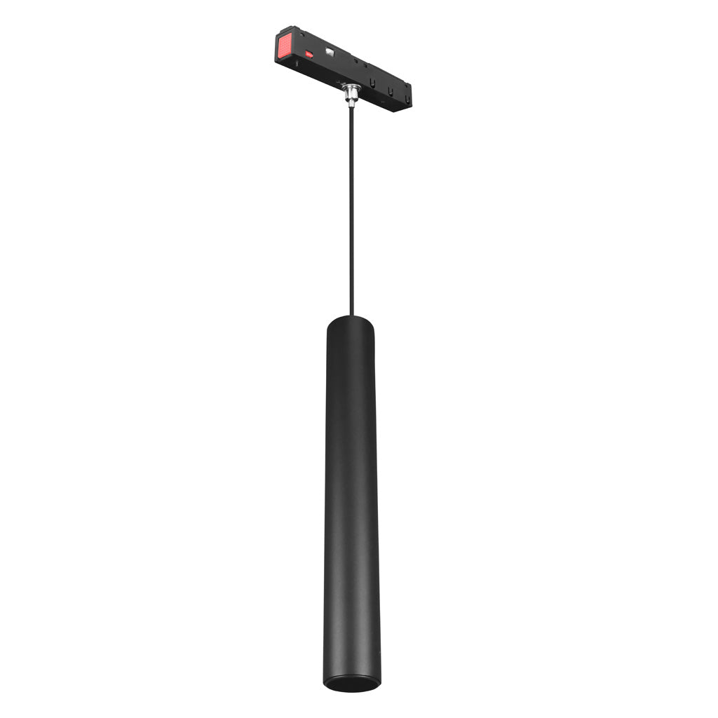 Luminario cilíndrico magnético para suspender 10W 24°, CRI:90 48Vcc cambio de color de luz vía app o iterruptor físico de cálido a frío - 2700K - 4100K - 5500K, de iLumileds