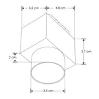 Luminario cuadrado con difusor esmerilado 6W 30° luz cálida (3000K) 48V cc para mini riel magnético de iLumileds