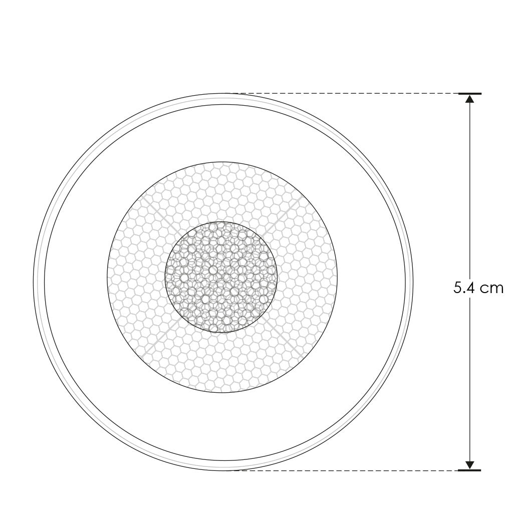 Luminario cilíndrico 8W 24° luz cálida (3000K) 48V cc para mini riel magnético de iLumileds